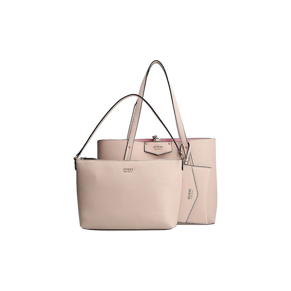 "Guess Women Pink Handbags Eco Brenton Tote"